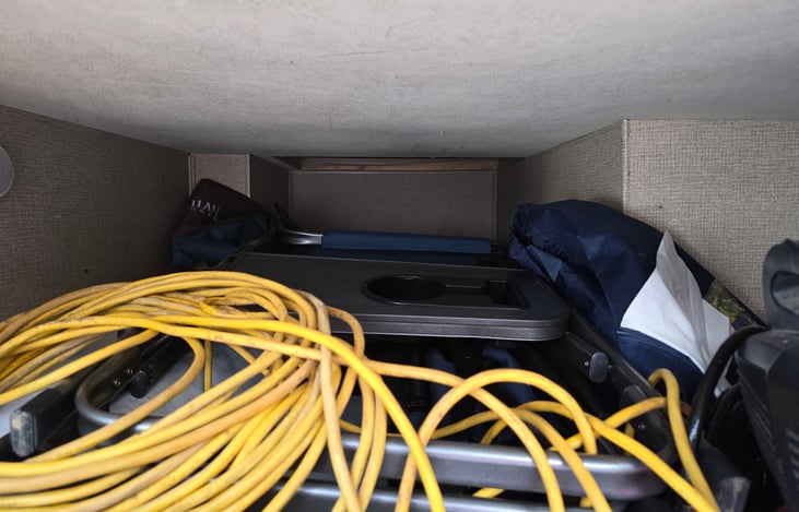 Items shown in storage not included in rental.