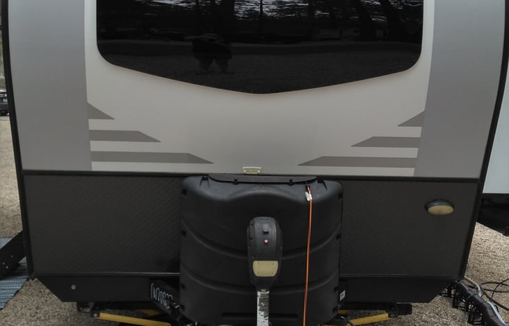 Propane and batteries on board and trailer hitch included with rental.