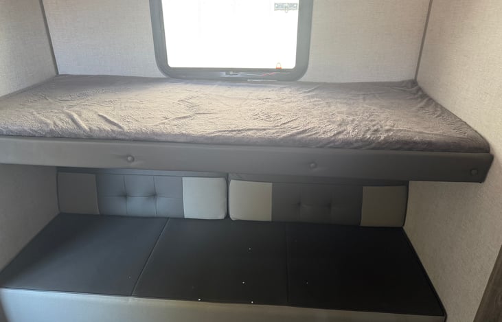 Double Bunk, bottom converts to double bed.