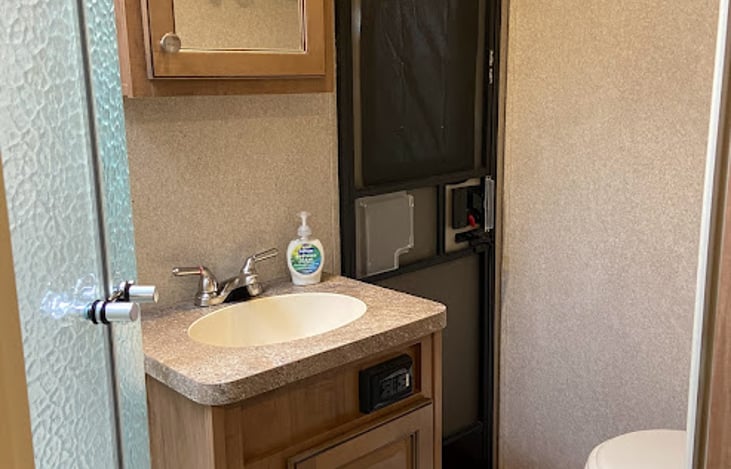 Bathroom with separate entrance