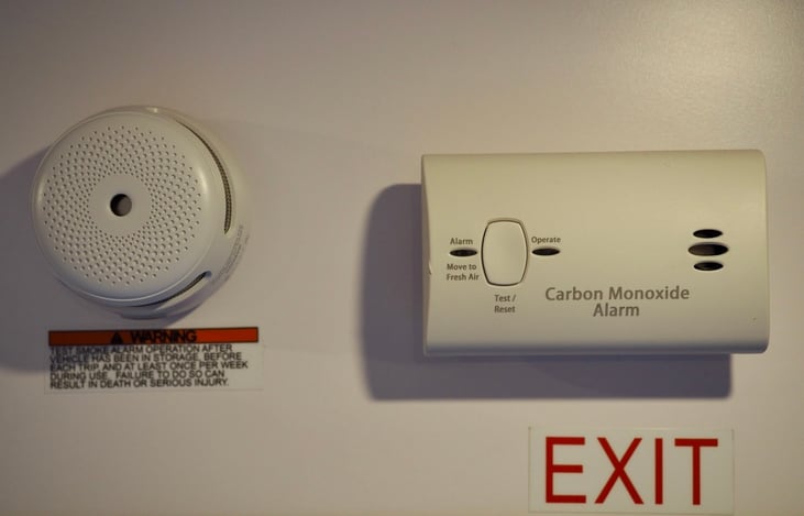 Safety first! Not shown: fire extinguisher.