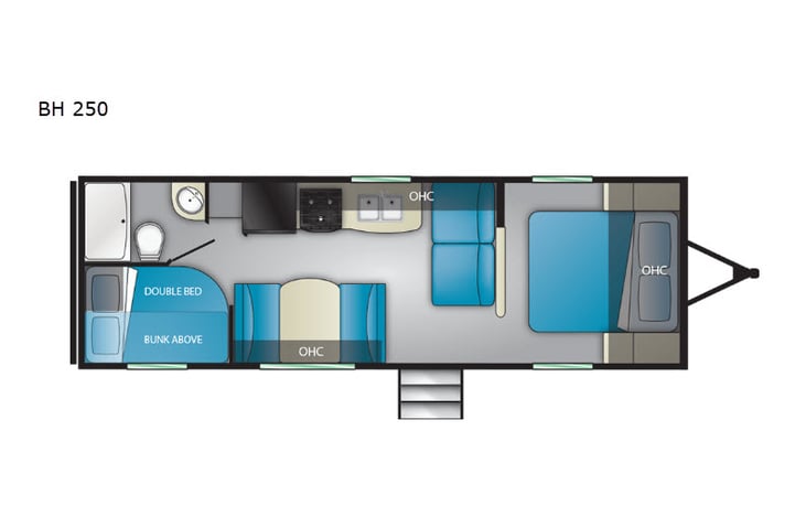 Representative floor plan provided by a trusted RVshare partner.