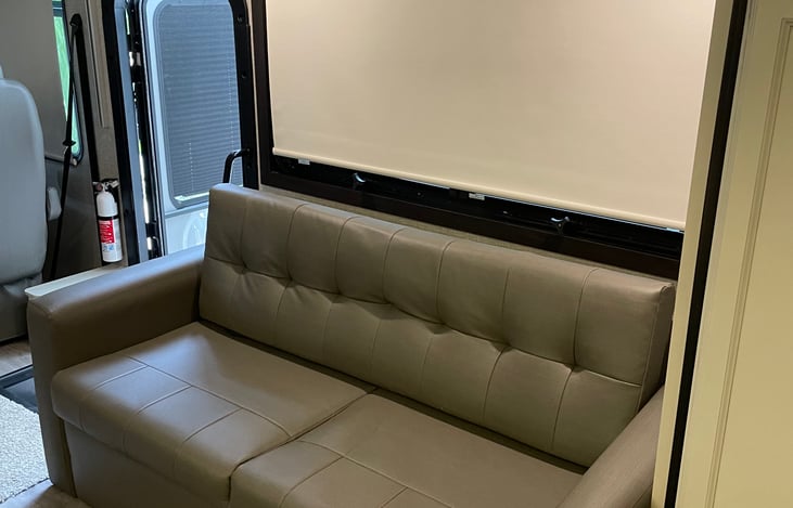 Sofa converts into bed