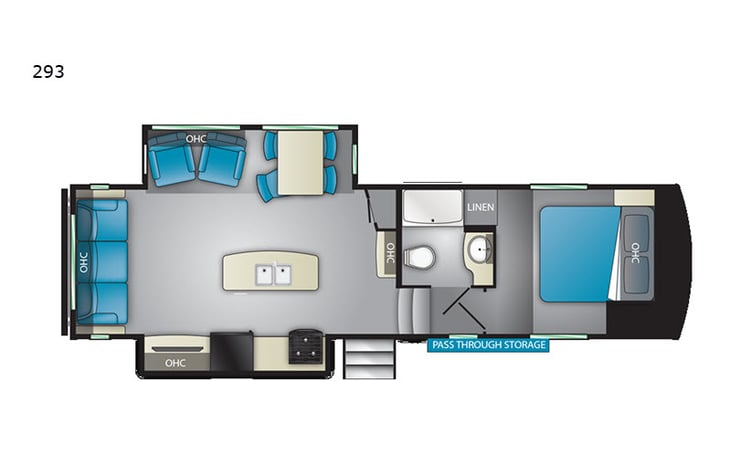 Representative floor plan provided by a trusted RVshare partner.