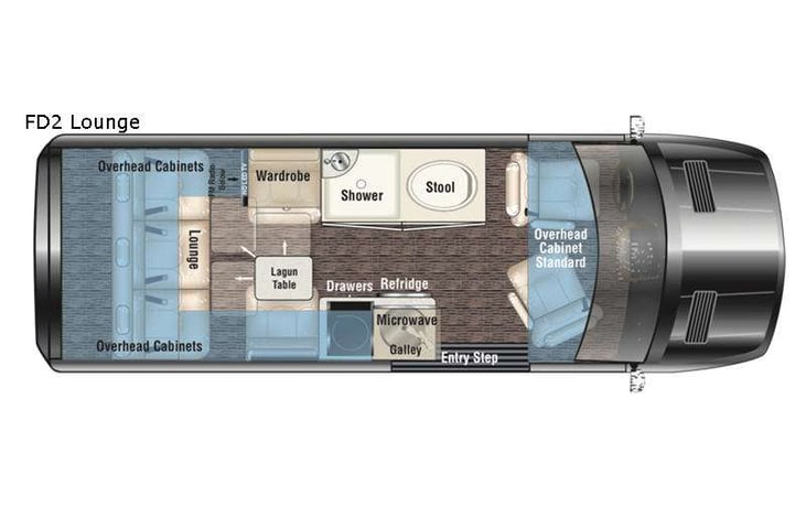 Representative floor plan provided by a trusted RVshare partner.