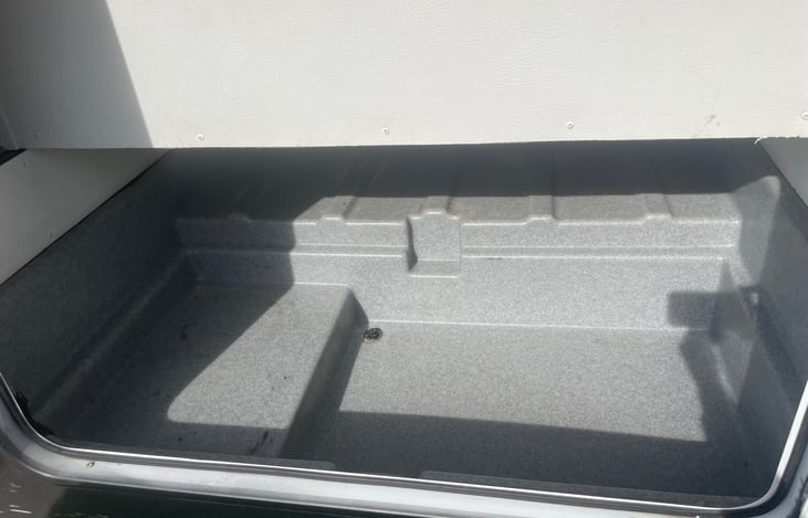 Outdoor cooler for grabbing quick snacks or drinks.