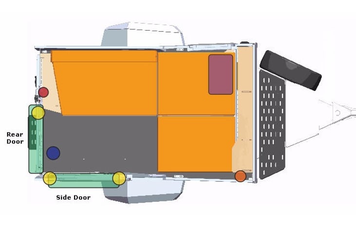 Representative floor plan provided by a trusted RVshare partner.