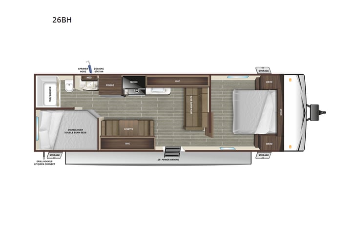 Representative floor plan provided by a trusted RVshare partner.