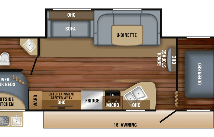 Full storage cabinets where bench/storage