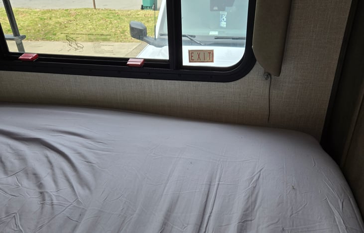 back window/ rear fire exit