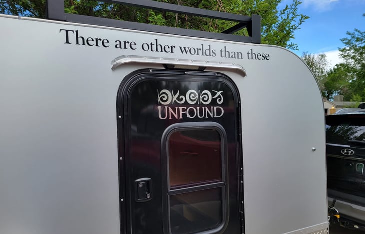 The Unfound Door...you never know what adventure awaits when you open up the door to a new place. LED lights above each door are bright enough to illuminate your whole campsite.