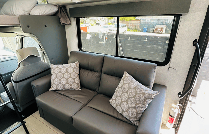 Leather Sleeper sofa conversion