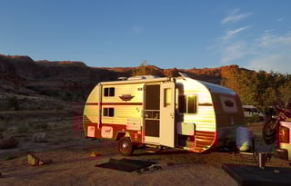 Retro Trailer "Big Red" in Mystic,  Delivery Only