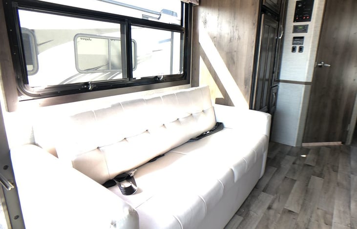 Couch unfolds to a bed very quickly.