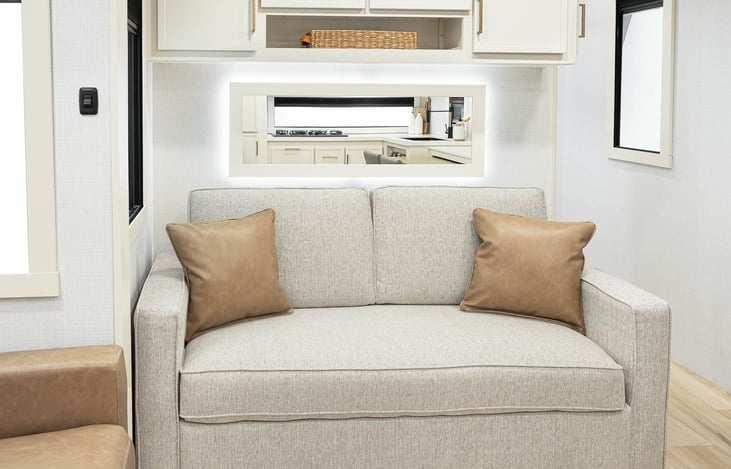 Comfortable coach - versatile seating arrangements for your convenience.