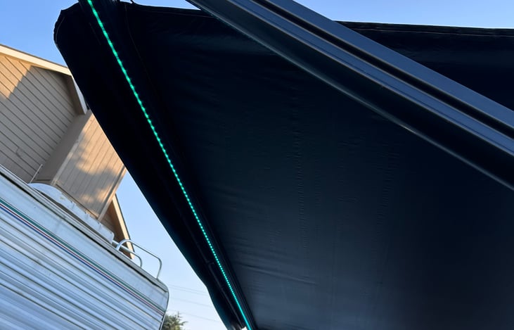 Awning with LED lights