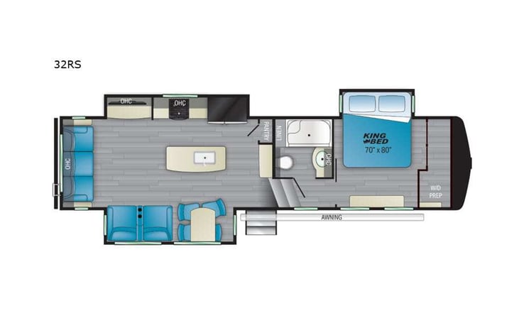 Representative floor plan provided by a trusted RVshare partner.
