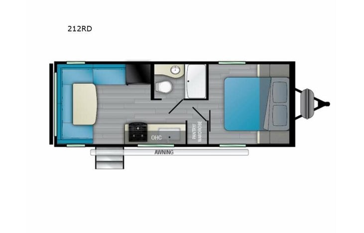 Representative floor plan provided by a trusted RVshare partner.