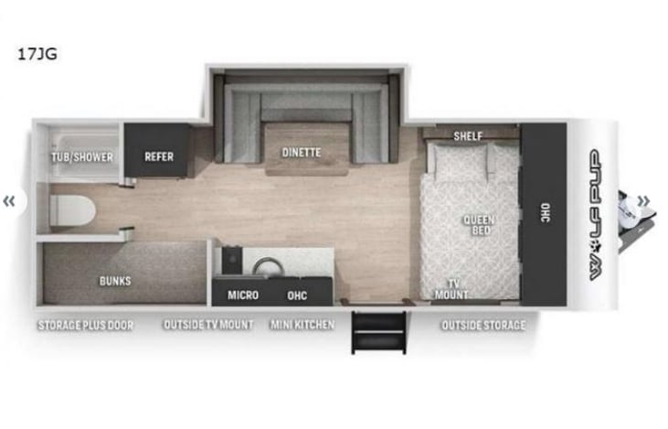 Jake's Bunkhouse layout it great for families.