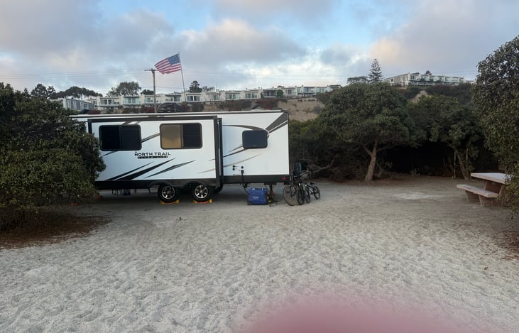 Beach camping