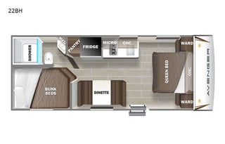 2022 Prime Time RV Avenger LT 22 Bunk House!