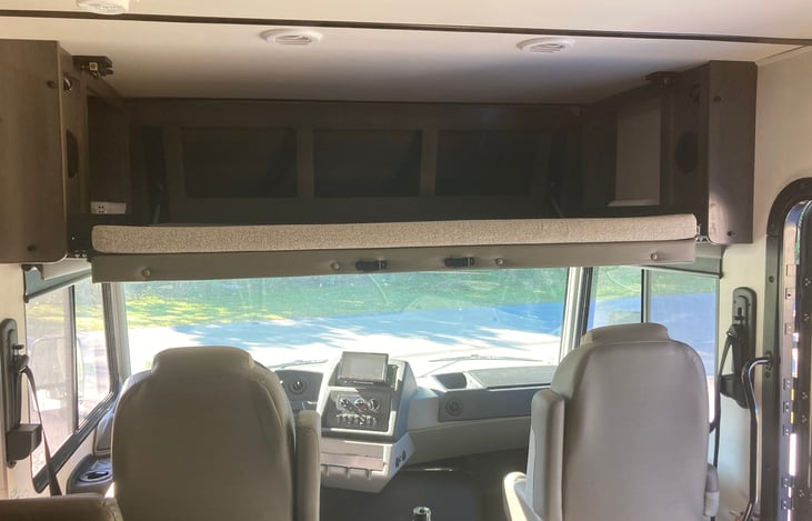 Driver’s seat and Passenger’s seat - double bed above can be lowered when parked