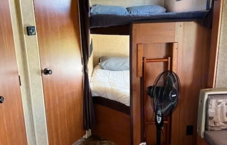 full size bunks with ladder