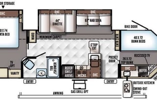 PERFECT Family RV Trailer Bunk House-PetsWelcome