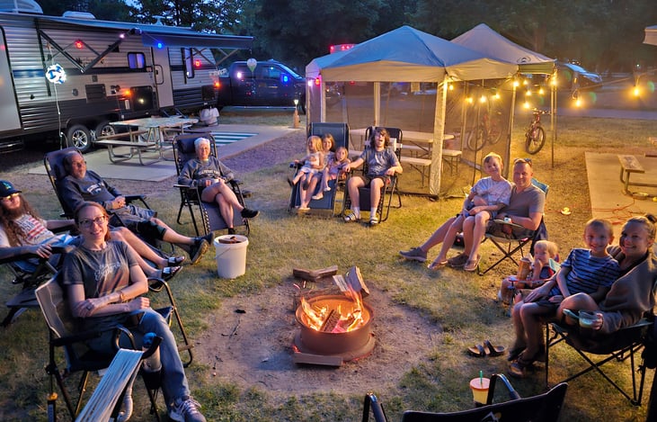 Enjoy camping with friends and family in buddy sites!! || Yogi Bear's Jellystone Park Camp-Resort (Barton Lake - Fremont, Indiana)