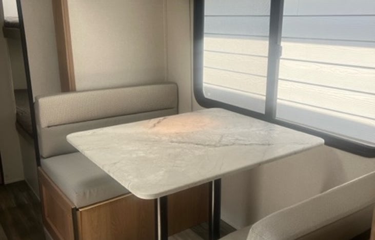 Table that folds down into full bed.