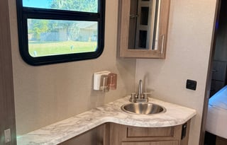 Rent our families luxury camper with bunkhouse!