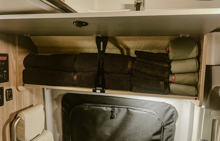Towel storage area