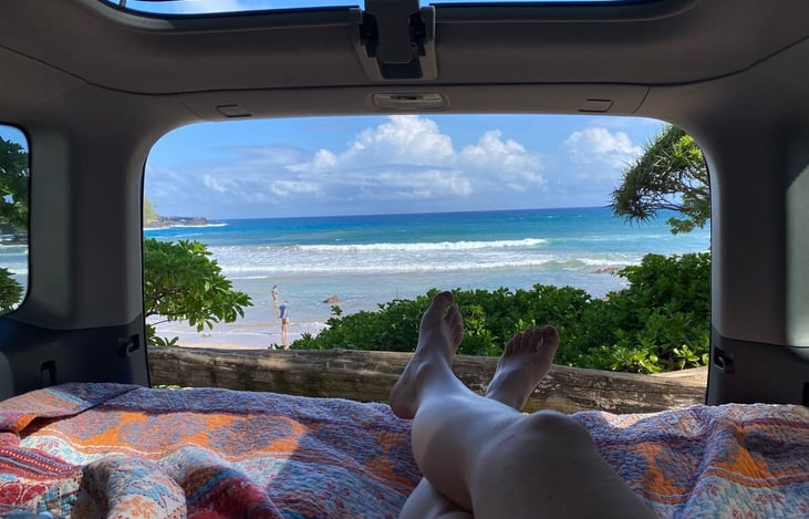 Taking in the views and fresh air