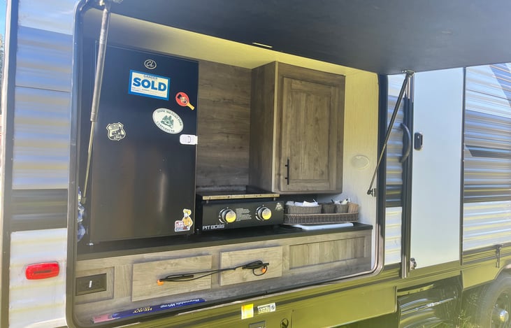 Outdoor kitchen.