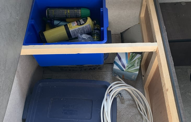 Storage under the dinette seating