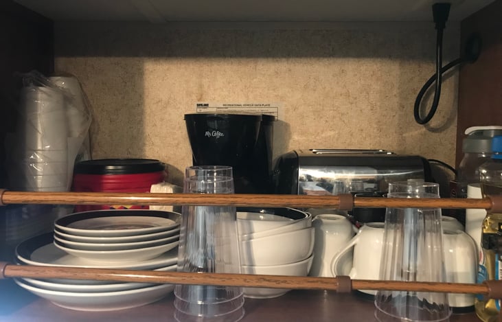 Dishes and Coffee Maker/ Toaster and Keurig - Bring your favorite Pods, sugar and creamer!