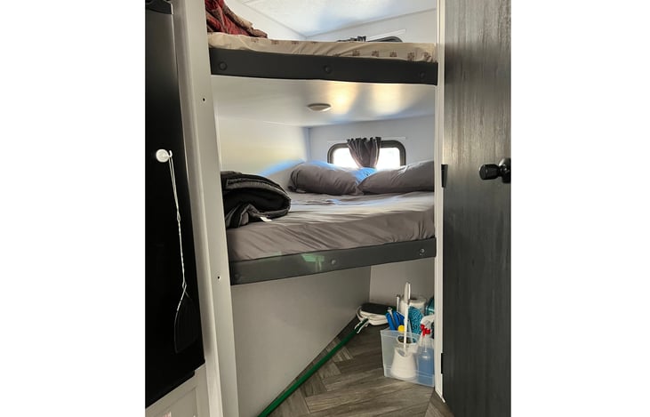 Large Double Bunks with Storage Below and some included supplies