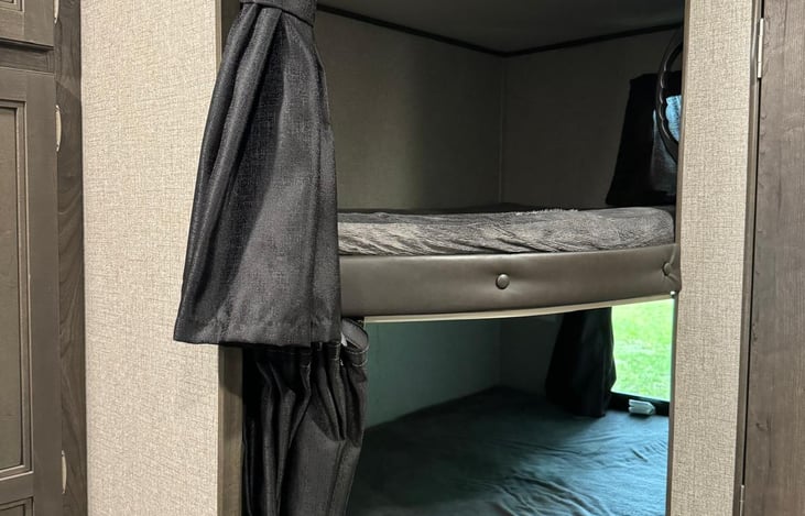 2 XL Twin size bunk beds very comfortable we added some more patting for comfort.