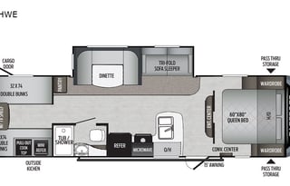 2001 Keystone w/BUNKHOUSE & Outdoor Kitchen!
