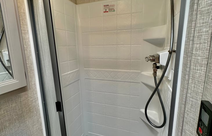 Spacious shower!