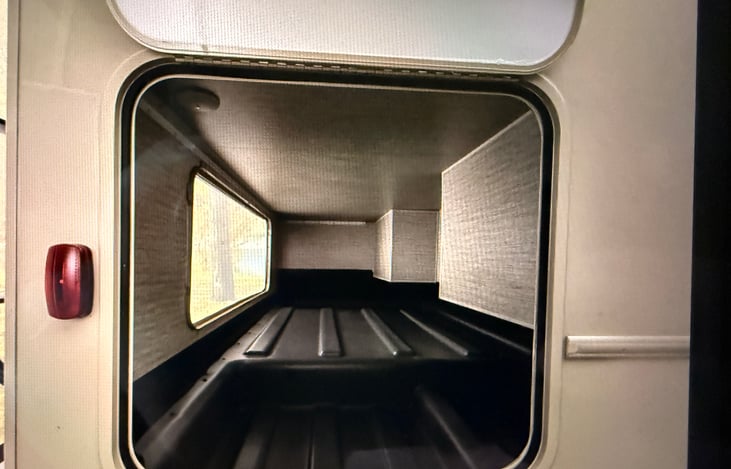 Huge area for storing camping chairs, firewood, suitcases after you unpack or other equipment.