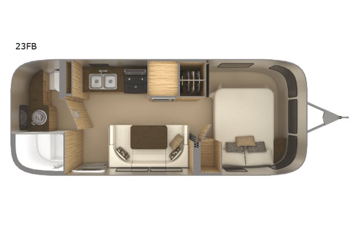 Representative floor plan provided by a trusted RVshare partner.