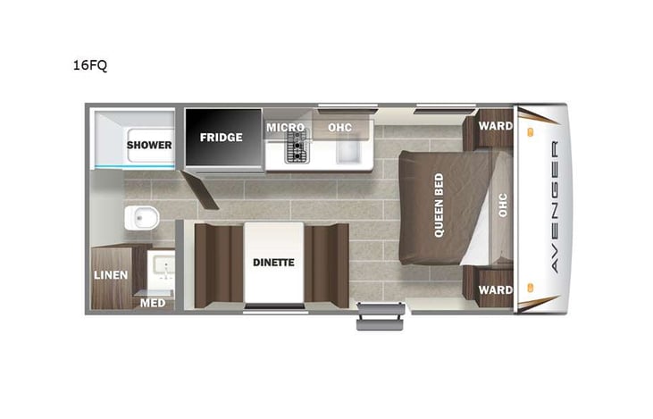 Representative floor plan provided by a trusted RVshare partner.