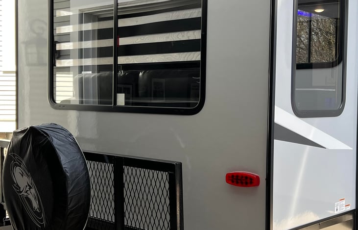 Large windows offer light and view of scenery