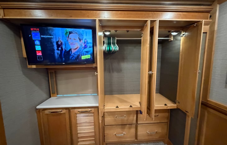 Master bedroom wardrobe area, laundry hamper