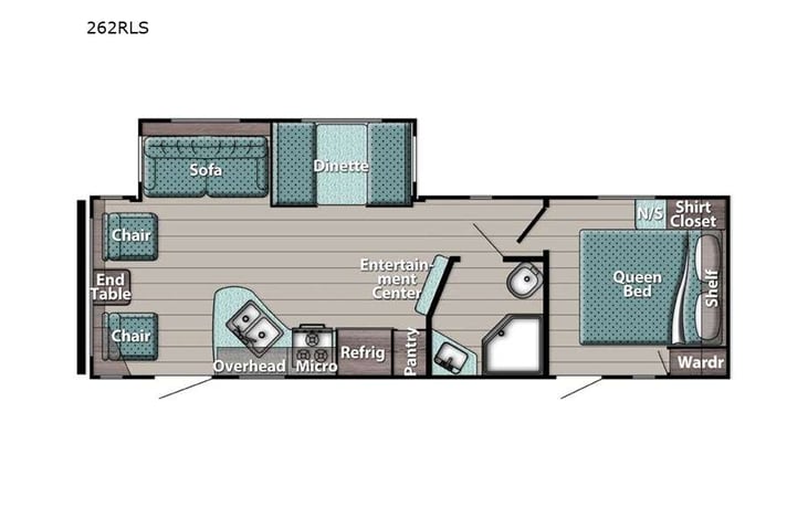 Representative floor plan provided by a trusted RVshare partner.