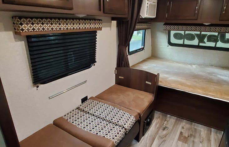 example bed makeup (bedding not included)