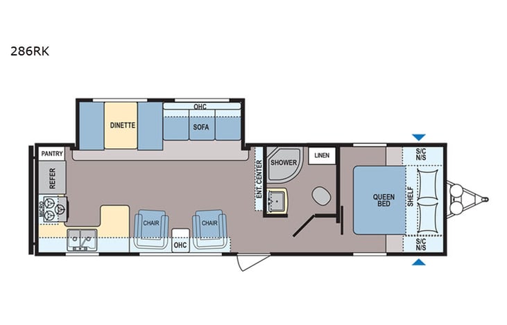 Representative floor plan provided by a trusted RVshare partner.