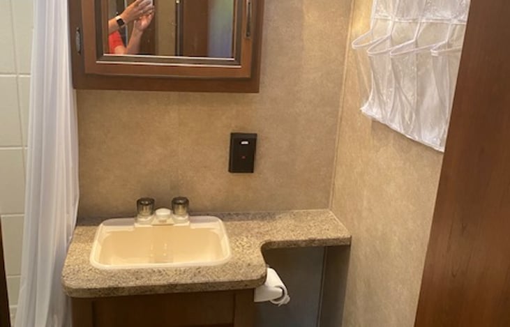 bathroom vanity and wall storage