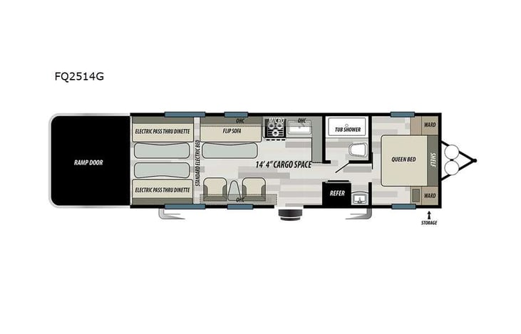 Representative floor plan provided by a trusted RVshare partner.